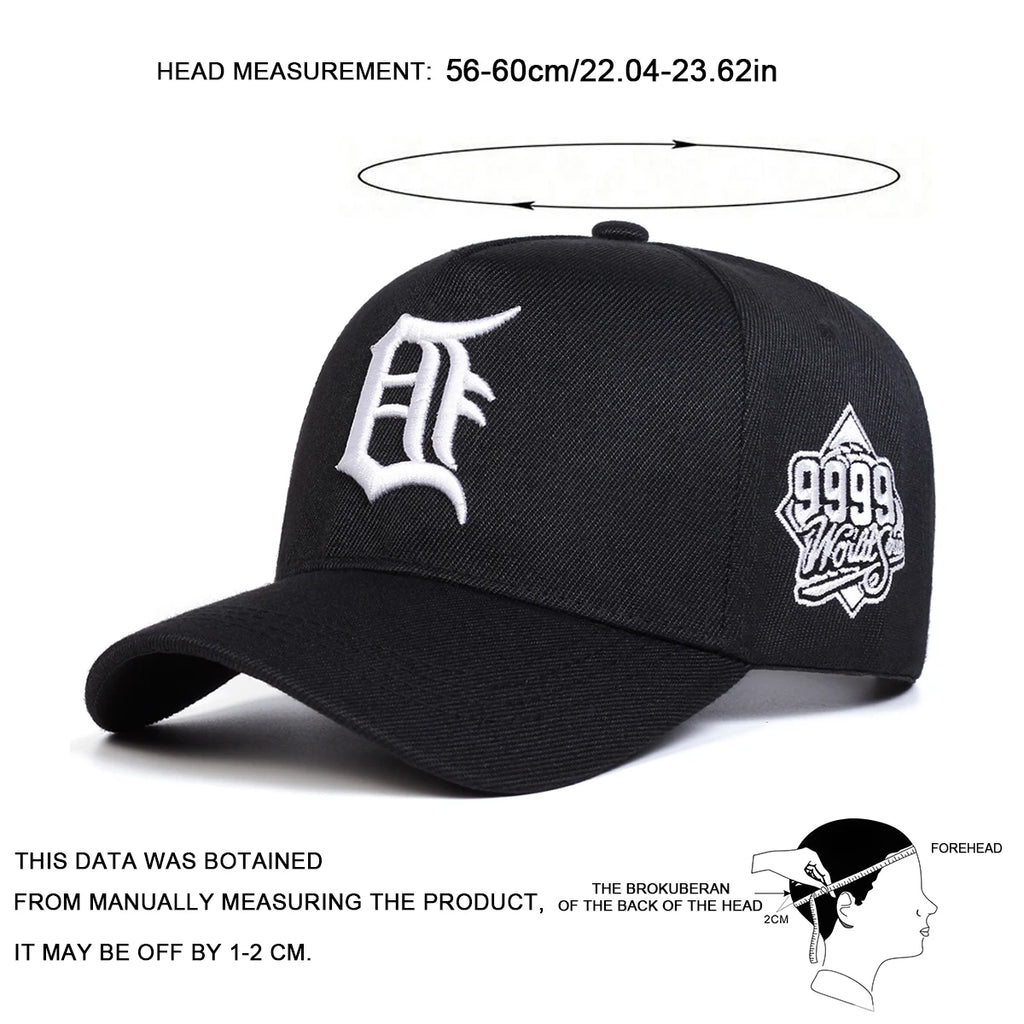 قبعات بيسبول للجنسين بتصميم قوطي مطرز بحروف DF للربيع والخريف، قبعات كاجوال قابلة للتعديل، قبعات واقية من الشمس، قبعات رياضية