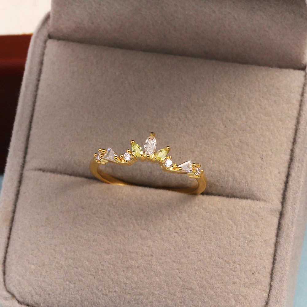 خواتم زهور مرصعة بالزركون المكعب بألوان زاهية ومتألقة للنساء، خاتم فاخر مزين بفيونكة من الزركون الوردي، مجوهرات زفاف للزوجة والصديقة