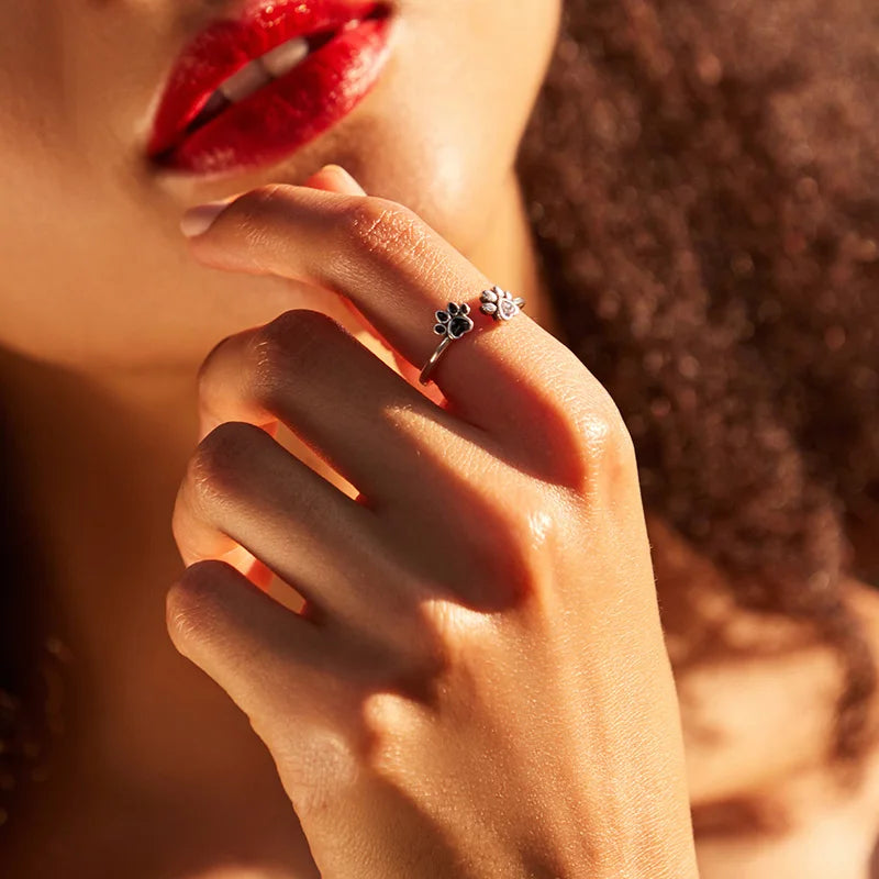 خواتم قابلة للتعديل من WOSTU، مصنوعة من الفضة الإسترليني عيار 925، قابلة للتكديس، مرصعة بالزركون، متوفرة بمقاسات مختلفة، للنساء، مجوهرات أصلية.