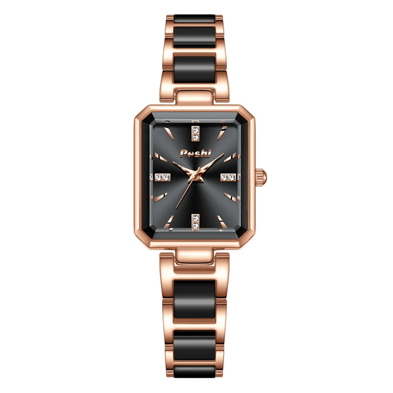 ساعة بوشي 981 كوارتز من ماركة رائدة، ساعة يد نسائية أنيقة بتصميم أصلي وبسيط، سوار أنيق للسيدات.