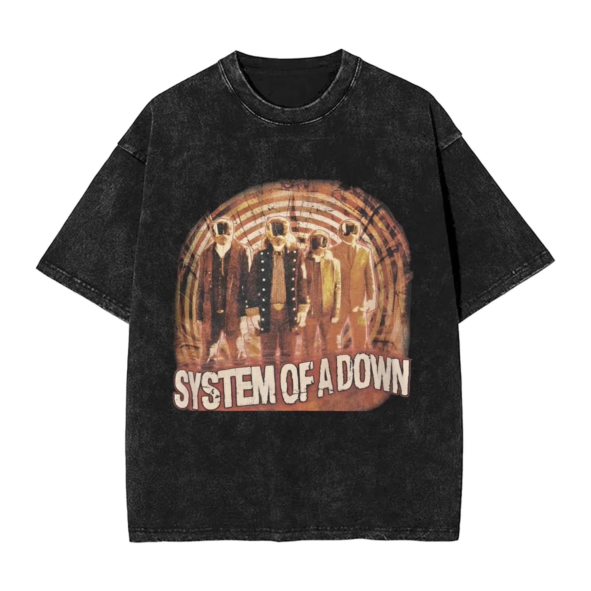 تي شيرت روك واشد، تي شيرت ستريتوير هيب هوب، تي شيرت SYSTEM OF A DOWN SOAD للرجال والنساء، 100% قطن، مطبوع هاراجوكو