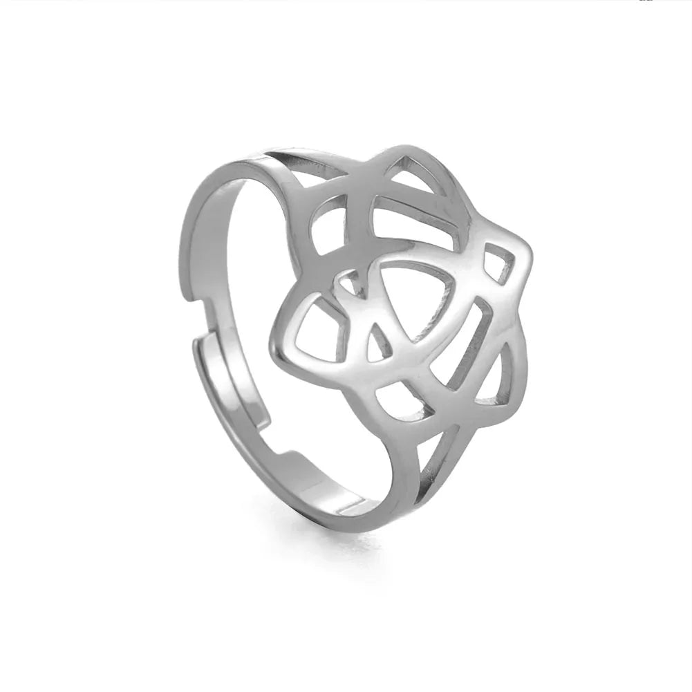 خاتم تيمر من الفولاذ المقاوم للصدأ، خواتم نسائية وفتيات وأزواج، بتصميمات على شكل قلب، مخلب قطة، زهرة، ثعبان، نجمة، موسيقى، خاتم قابل للتعديل، هدية مجوهرات