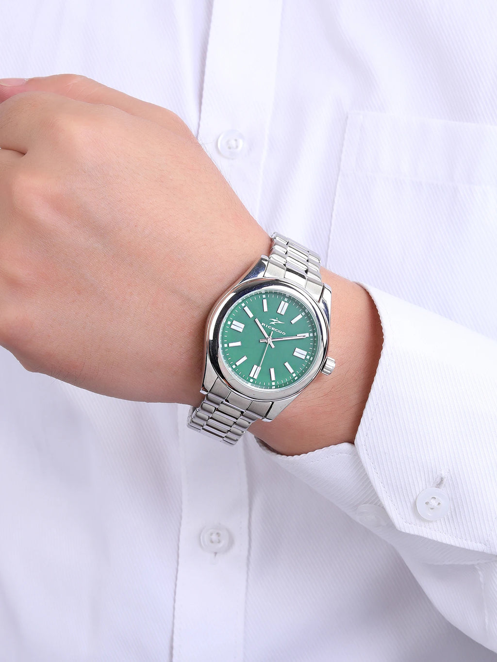 Ricecgo 1 Men's Classic Quartz Watch - Business Style, Round Dial, Bar Scale, Calendar Display, Stainless Steel Strap, Quartz Movement, Suitable for Daily Wear, Ideal Gift for Birthdays or Special Occasions, Father's Day Gift