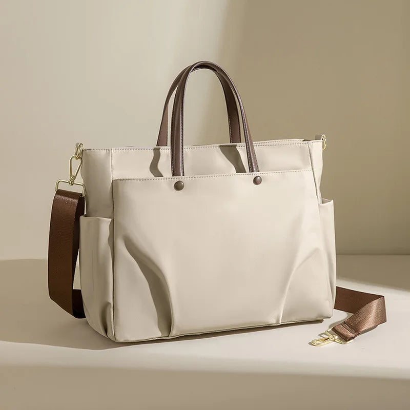 حقيبة كمبيوتر محمول نسائية، حقيبة كتف محمولة كبيرة السعة، حقيبة كروسبودي، حقيبة داخلية مقاس 15.6 بوصة