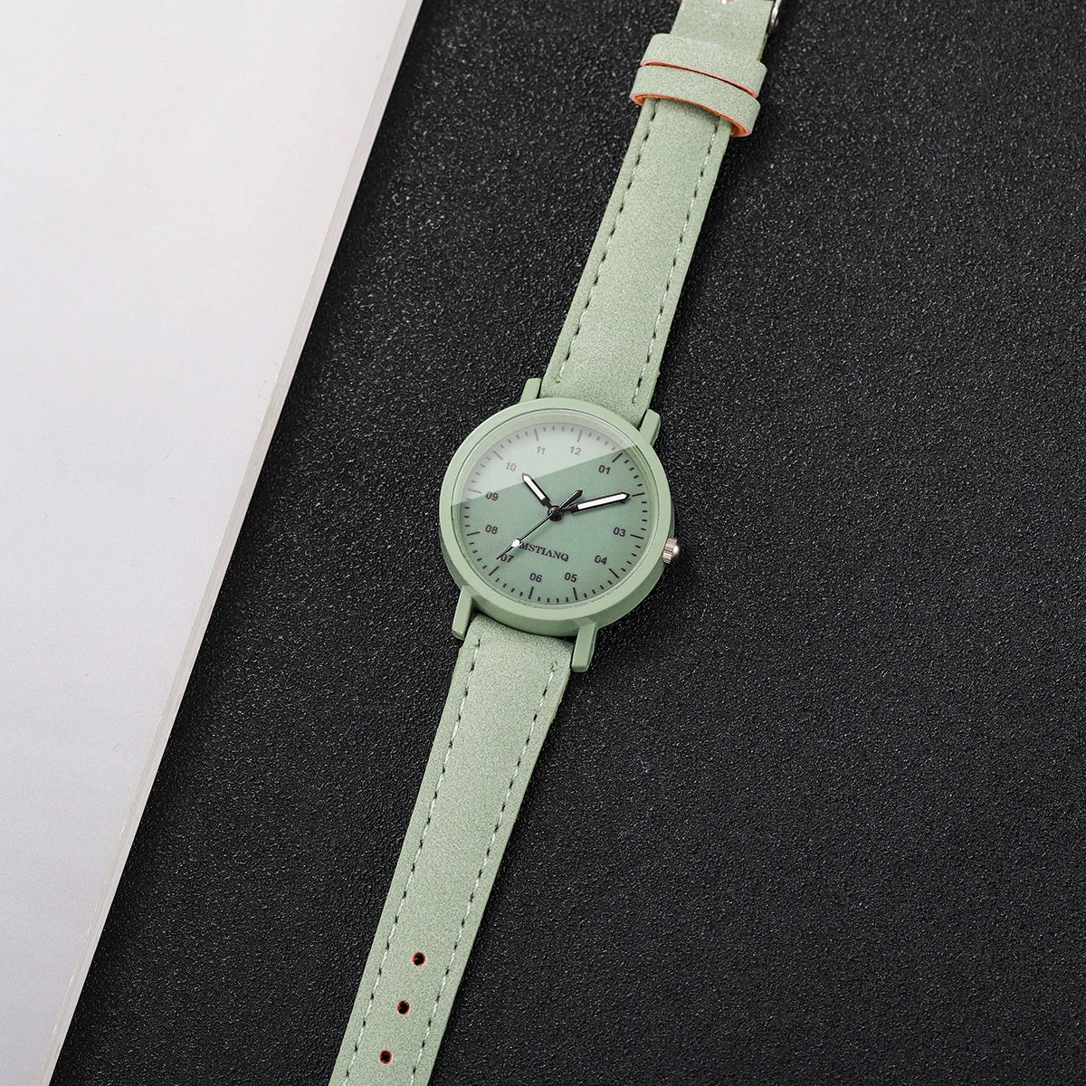 ساعة كوارتز أنيقة للنساء، مينا عربي عصري، ساعة يد نسائية، ساعة للبنات، هدية (بدون علبة)