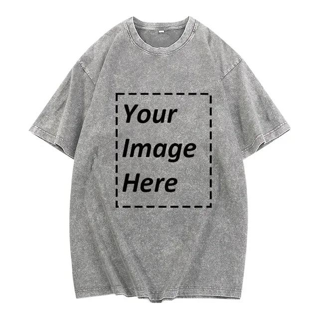 تي شيرت رجالي ونسائي ثقيل الوزن بطباعة كلاسيكية مخصصة مقاس كبير من القطن بوزن 230 جرامًا، مناسب للشارع والهيب هوب والبانك والهاراجوكو، مقاس أوروبي