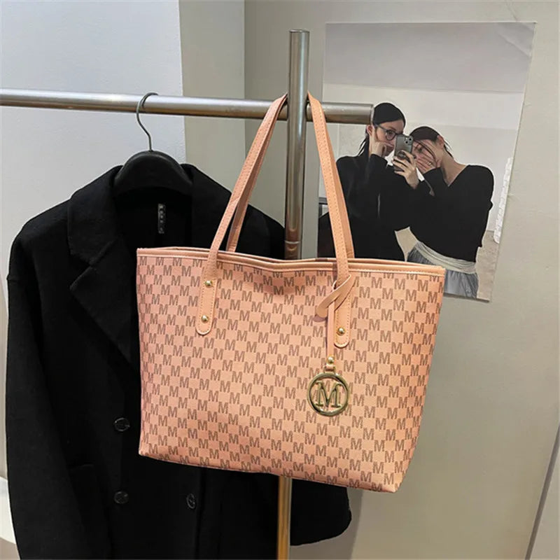 حقائب حمل كبيرة السعة للتنقل، حقيبة يد جلدية مطبوعة أنيقة للنساء، حقيبة كتف لطلاب الجامعات