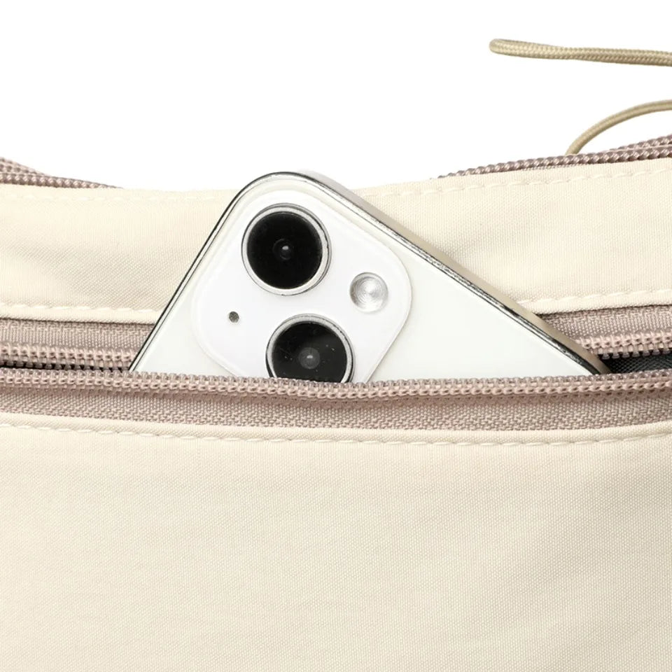 حقيبة كروس بودي نسائية بثلاثة جيوب، سعة كبيرة، خفيفة الوزن، حقيبة كتف متينة متعددة الجيوب، حقيبة تسوق