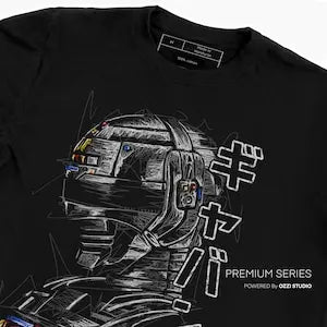 تيشيرت جافان رجالي بأكمام قصيرة مطبوع عليه رسوم متحركة يابانية