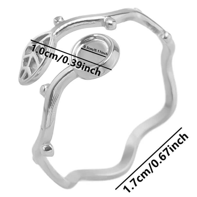 خواتم من الفولاذ المقاوم للصدأ بتصميم هندسي دائري بيضاوي على شكل قلب، قابلة للتعديل، مصنوعة يدويًا، مناسبة للنساء والرجال، بتصميم مفتوح.