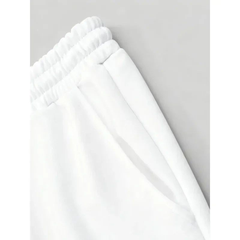 Autumn Trend Loose Solid Color Men's Casual Pants with Plush Running New Style Suitable for Both Men and Women