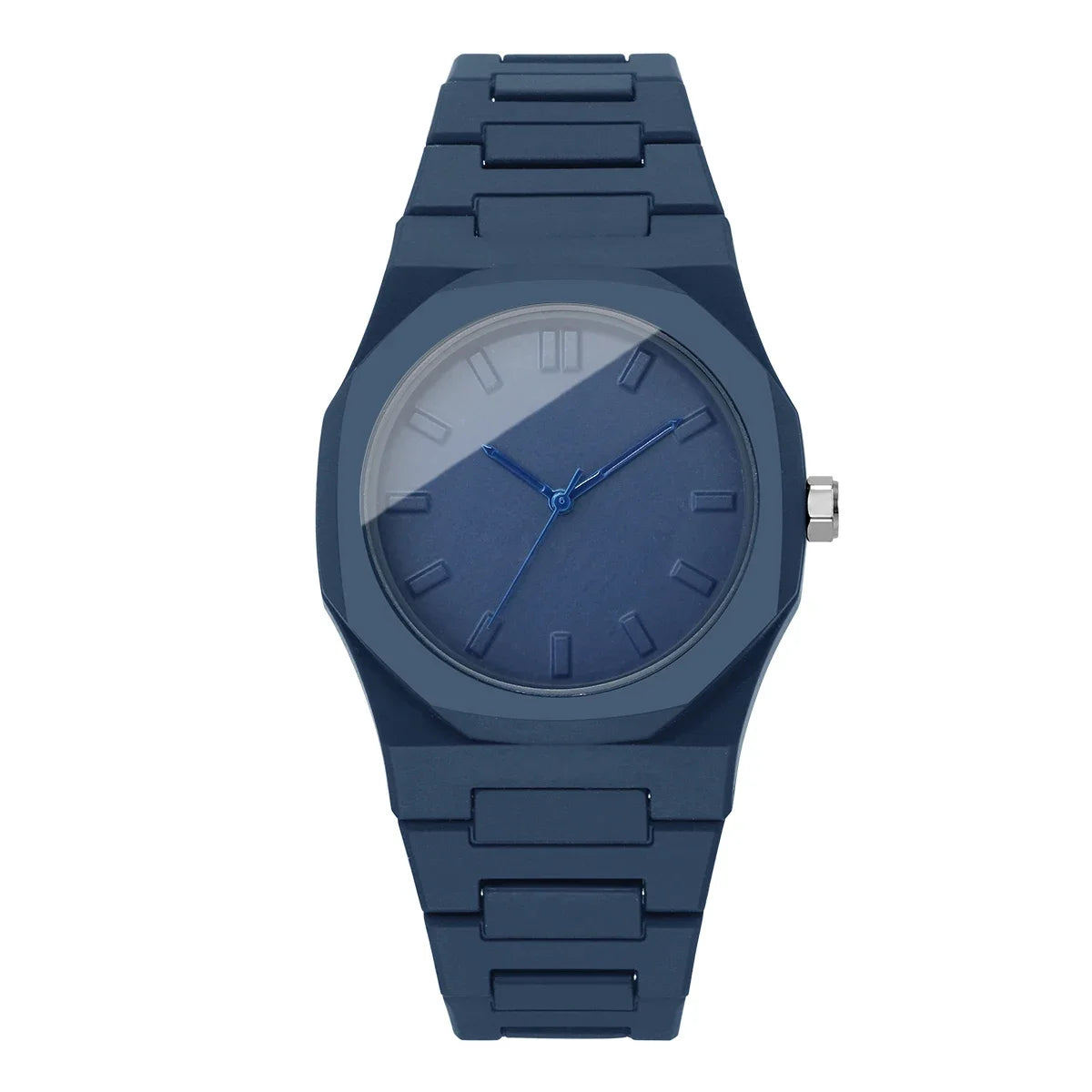 ساعات نسائية أنيقة وبسيطة، ساعة يد كوارتز نسائية بحزام بلاستيكي (بدون علبة)