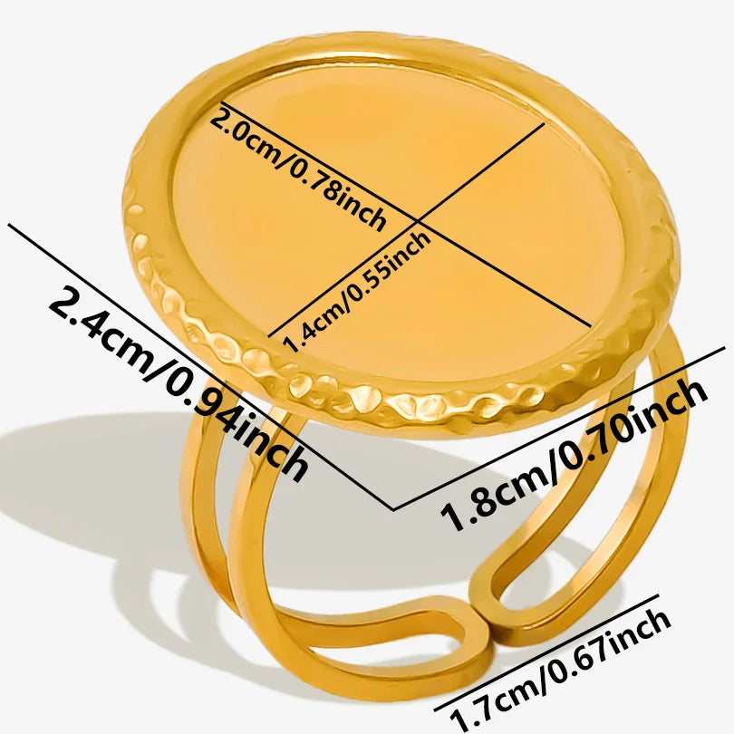 ٦ قطع من الخواتم القصيرة ذات التصميم الهندسي البيضاوي الطويل على شكل قطرة ماء، مصنوعة من الفولاذ المقاوم للصدأ، قابلة للتعديل، مناسبة للنساء والرجال، هدية مثالية للحفلات