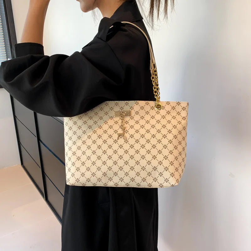 حقيبة يد نسائية جديدة لمرضى طول النظر الشيخوخي مصنوعة من الجلد الناعم بسعة كبيرة مع حقيبة كتف معلقة إكسسوارات