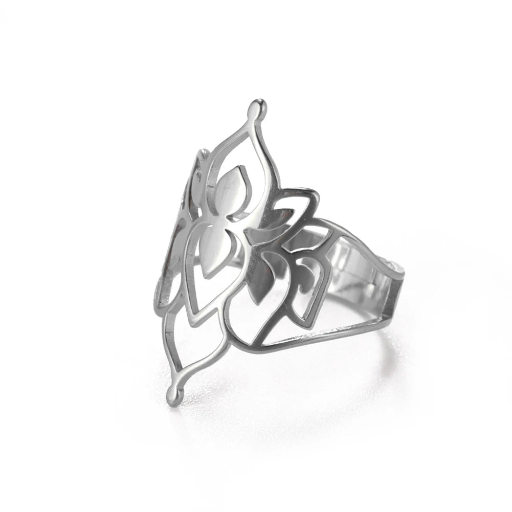 خاتم تيمر من الفولاذ المقاوم للصدأ، خواتم نسائية وفتيات وأزواج، بتصميمات على شكل قلب، مخلب قطة، زهرة، ثعبان، نجمة، موسيقى، خاتم قابل للتعديل، هدية مجوهرات