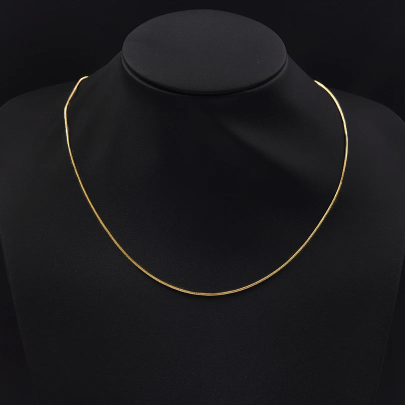 1/5/10 قطع 1.2 مم 45/50/60/70 سم سلسلة ثعبان مستديرة من الفولاذ المقاوم للصدأ للنساء والرجال إكسسوارات مجوهرات عصرية