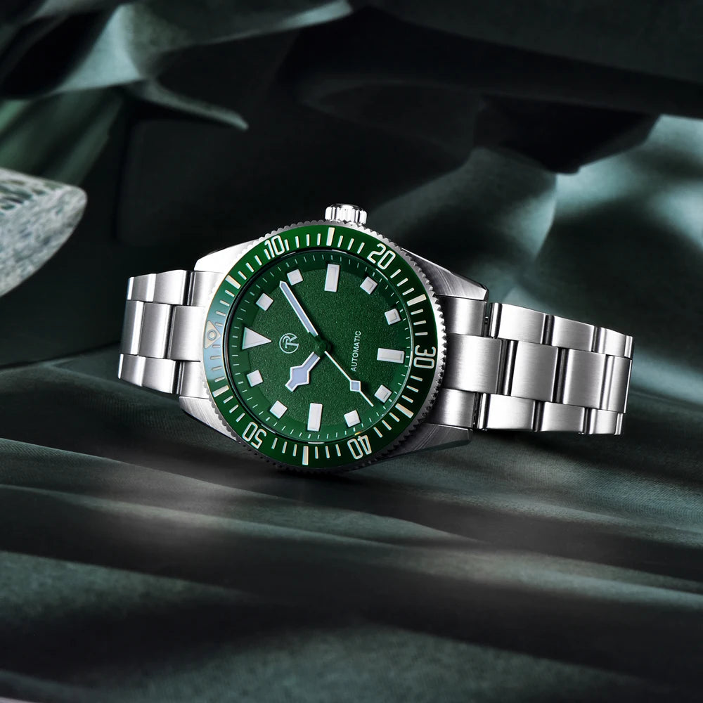 ساعة رولستمي الرجالية الجديدة لعام 2025 ساعة ميكانيكية أوتوماتيكية فاخرة للرجال NH35 ساعة رجالية من الفولاذ المقاوم للصدأ ومرآة من الياقوت المضيء
