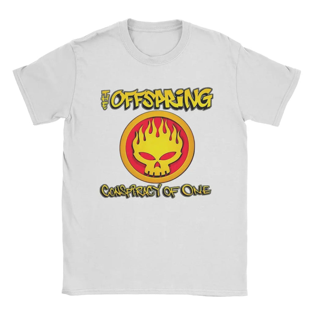 تي شيرتات رجالية من The Offspring Novelty تي شيرت من القطن الخالص بأكمام قصيرة ورقبة دائرية وطباعة الملابس