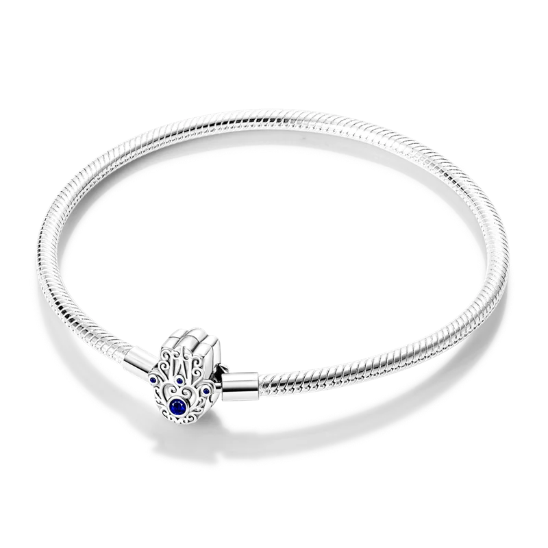 أساور من الفضة الإسترلينية عيار 925 بطول 17-20 سم على شكل فراشة على شكل ورقة البرسيم الأصلية تناسب خرز سحر DIY مجوهرات نسائية أنيقة