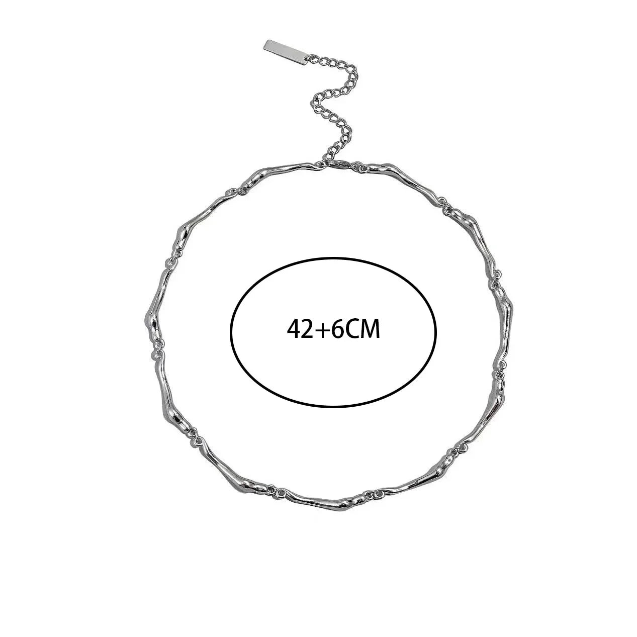 قلادة جديدة للرجال على شكل موجة غير منتظمة من الفولاذ المقاوم للصدأ على شكل سلسلة فيجارو كوبية للرجال والنساء مجوهرات