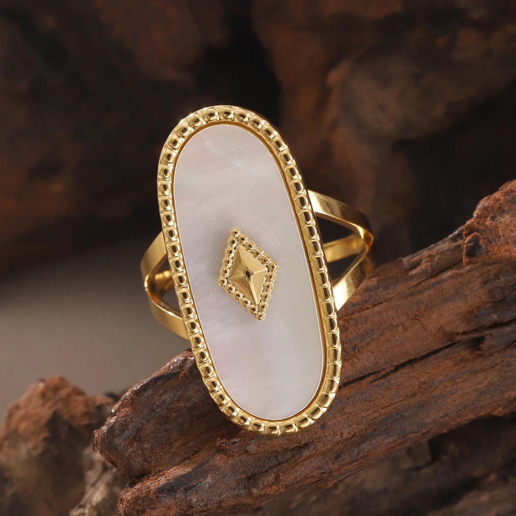 خاتم نسائي من الفولاذ المقاوم للصدأ من كرينج كوكو، قابل للتعديل، بتصميم شجرة الحياة، مرصع بأحجار الراين، خاتم أنيق للمواعدة للنساء