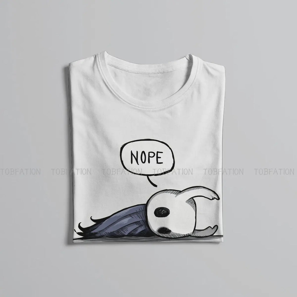 تي شيرت رجالي مطبوع عليه عبارة "لا ليس اليوم" مطبوع عليه عبارة "Hollow Knight Game" بتصميم ملابس ناعم وفضفاض كهدية إبداعية