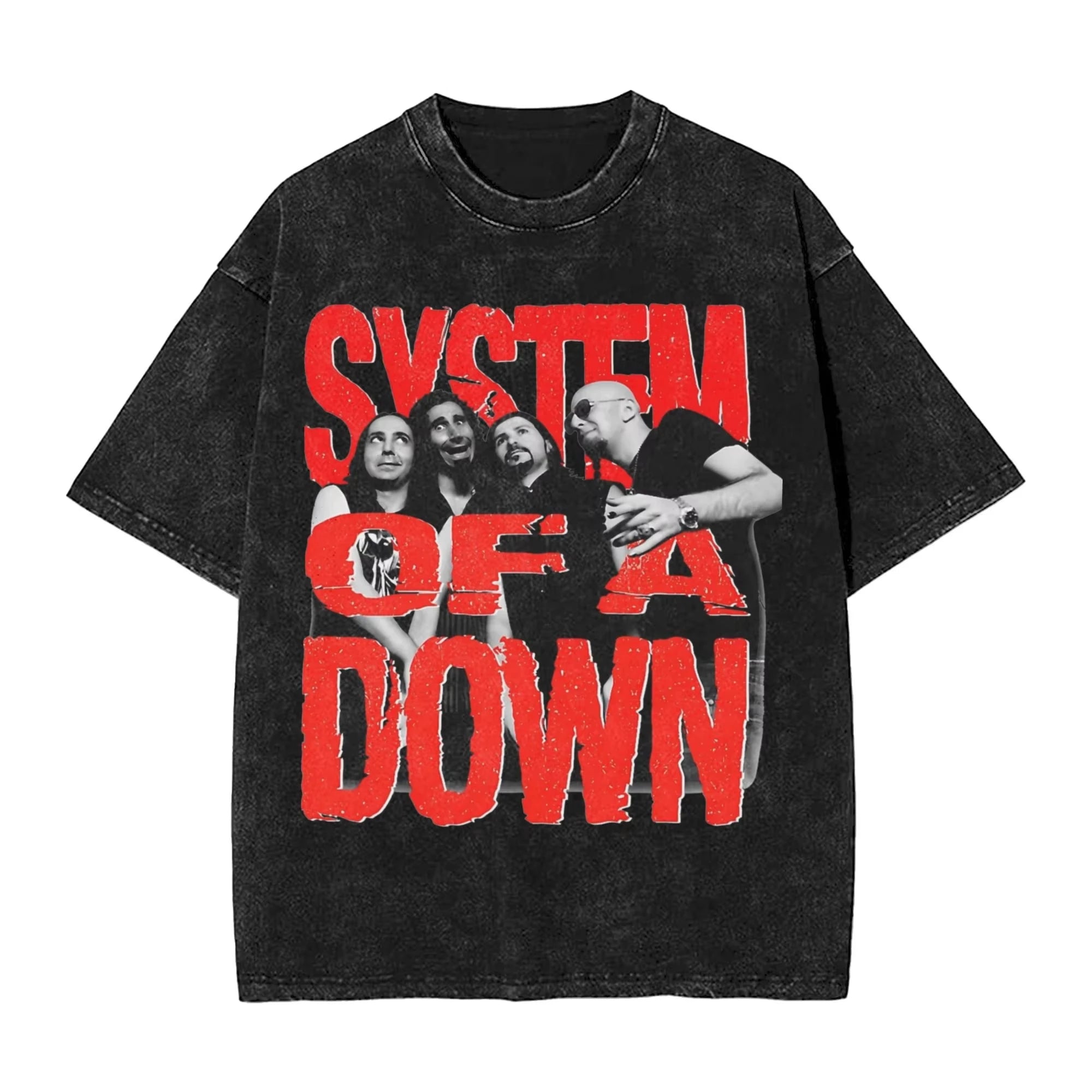 تي شيرت روك واشد، تي شيرت ستريتوير هيب هوب، تي شيرت SYSTEM OF A DOWN SOAD للرجال والنساء، 100% قطن، مطبوع هاراجوكو