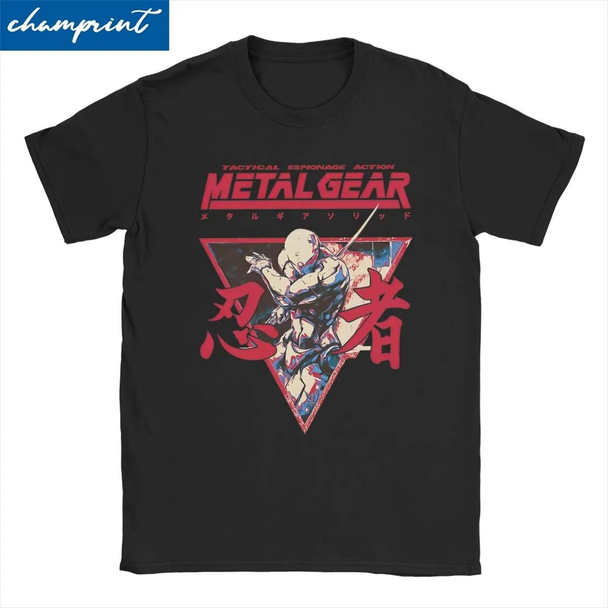 تي شيرت رجالي ونسائي MGS1 Solid Snake Game T-Shirt Metal Gear قطني مضحك بأكمام قصيرة ورقبة دائرية تي شيرت كلاسيكي