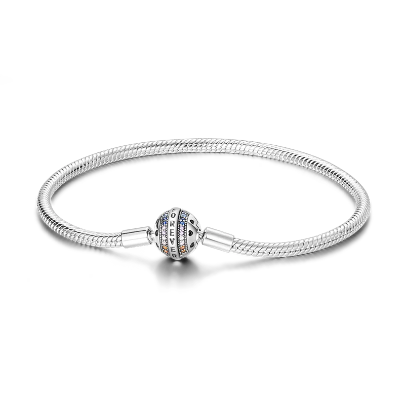 أساور من الفضة الإسترلينية عيار 925 بطول 17-20 سم على شكل فراشة على شكل ورقة البرسيم الأصلية تناسب خرز سحر DIY مجوهرات نسائية أنيقة