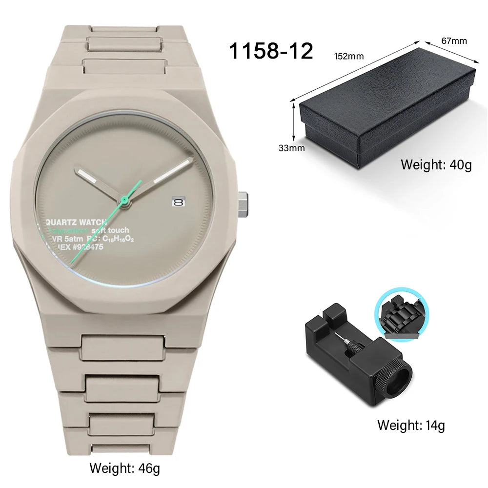 Men's Quartz Watch No Digital Calendar Quartz Watch Fashion Casual Sports Watch Waterproof Hot Selling Couple Watch