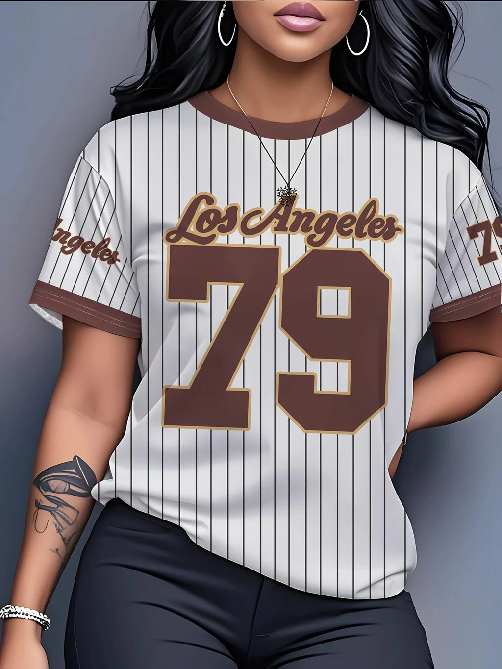 ملابس تدريب شاطئية للرجال والنساء من Los Angeles 79، طباعة ثلاثية الأبعاد، تي شيرت صيفي فضفاض بأكمام قصيرة وياقة مستديرة، مقاس كبير