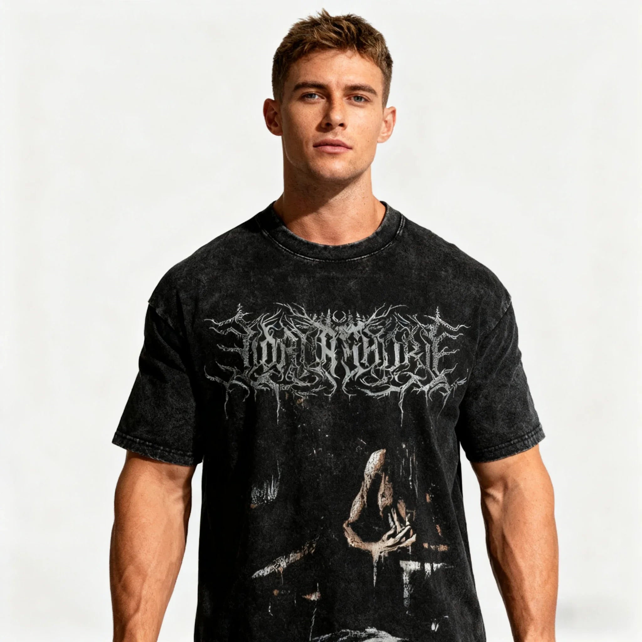 تي شيرت رجالي ونسائي مطبوع عليه رسومات فرقة لورنا شور سيمفونية ديثكور، جولة عالمية، ألبوم جديد، مقاس كبير، من ميركاه، مصنوع من القطن المغسول