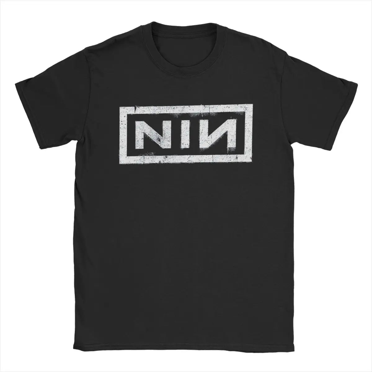تي شيرت NIN Retro Logo Nine Inch Nails للرجال، تي شيرت قطني عصري برقبة مستديرة وأكمام قصيرة، فكرة هدية، ملابس
