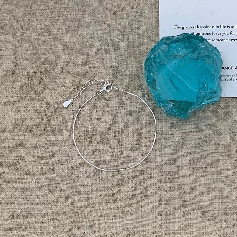 سوار PANJBJ من الفضة الإسترلينية عيار 925 عالي الجودة للنساء مصنوع من خرز الحب الكوري مجوهرات حلوة هدية شحن مباشر