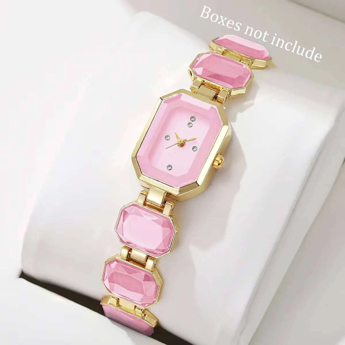 ساعات نسائية أنيقة، ساعات يد كوارتز ذات مينا مستطيل، ساعات للبنات، ساعات رجالية (بدون علبة)