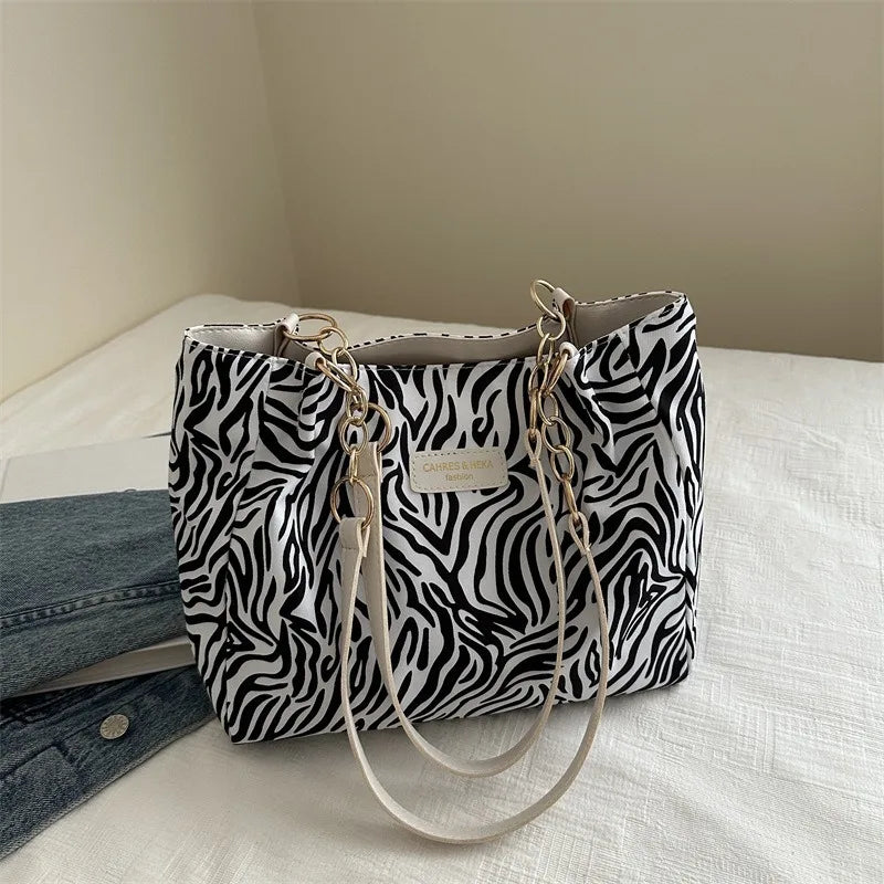New Women's Bag Nylon Shoulder Bag Animal Printing Large Capacity Tote Bag For Teen Girls Gift