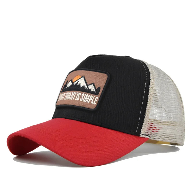 قبعة بيسبول مطرزة بشبكة قابلة للتهوية للنساء والرجال لعام 2025، قبعة واقية من الشمس للرياضات الخارجية وركوب الدراجات والسفر وقبعة شمس للأب