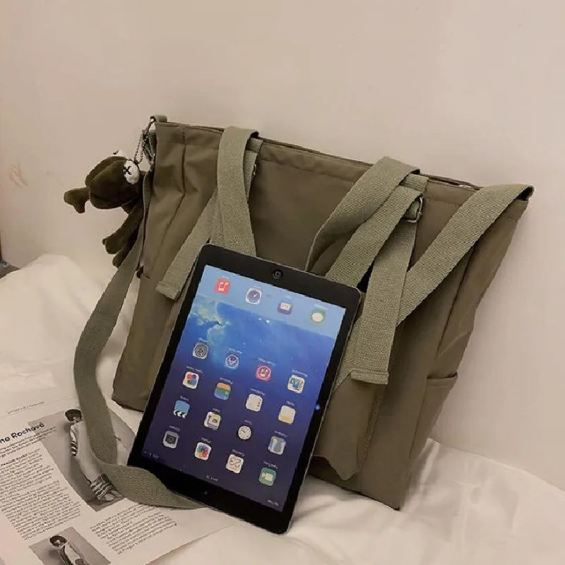 حقيبة يد نسائية مقاومة للماء من أكسفورد بسعة كبيرة وحقيبة كتف نسائية متقاطعة وحقيبة حمل كاجوال