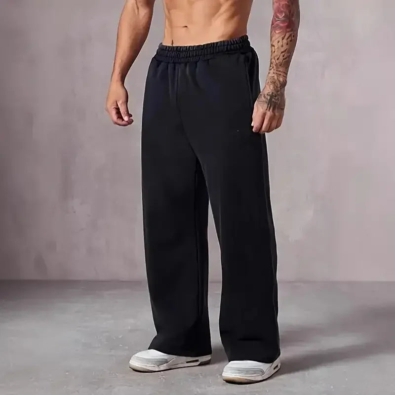 2025 Fashionable YA style straight leg sports pants for both men and women, couple casual pants with simple and loose design