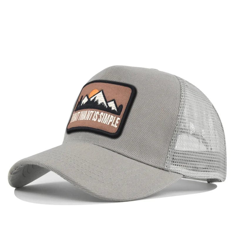 قبعة بيسبول مطرزة بشبكة قابلة للتهوية للنساء والرجال لعام 2025، قبعة واقية من الشمس للرياضات الخارجية وركوب الدراجات والسفر وقبعة شمس للأب