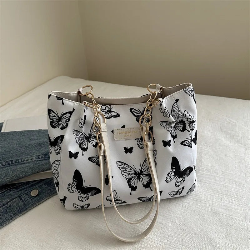 New Women's Bag Nylon Shoulder Bag Animal Printing Large Capacity Tote Bag For Teen Girls Gift