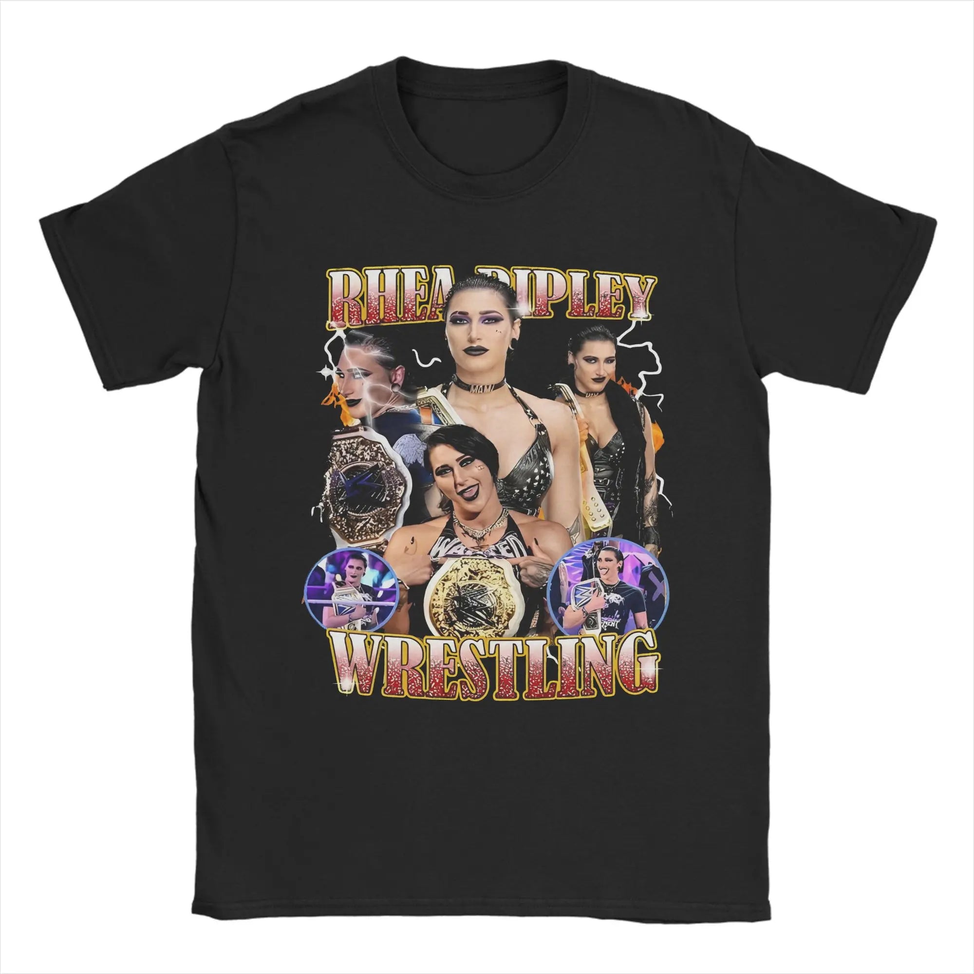 تي شيرت ريا ريبلي إصدار B4B للرجال من القطن هاراجوكو برقبة دائرية وأكمام قصيرة