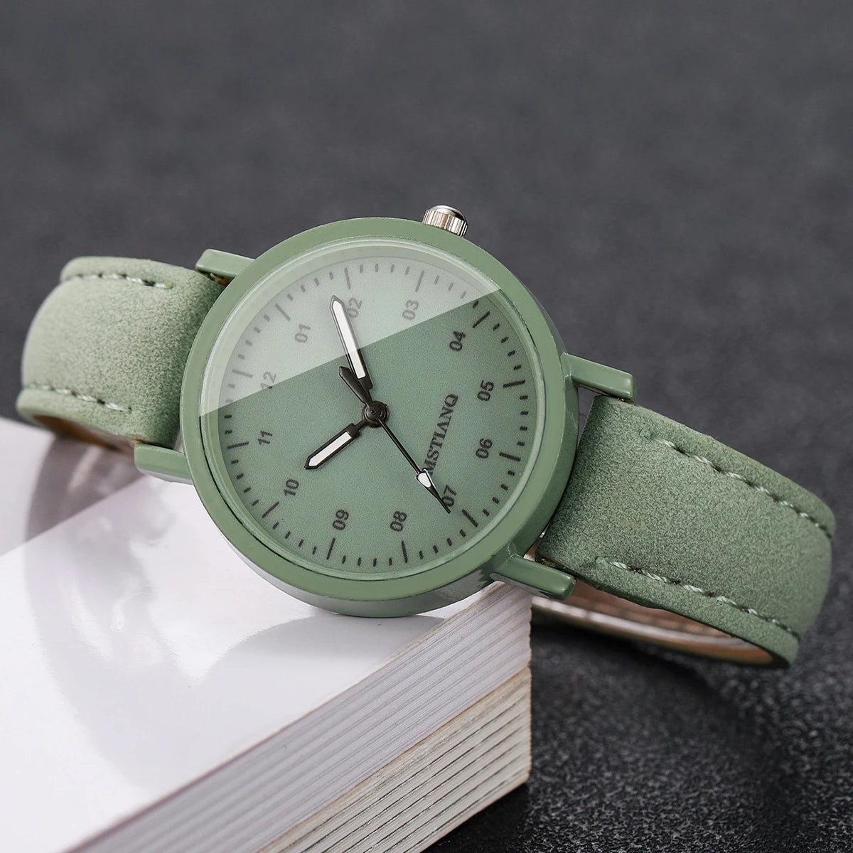 ساعة كوارتز أنيقة للنساء، مينا عربي عصري، ساعة يد نسائية، ساعة للبنات، هدية (بدون علبة)