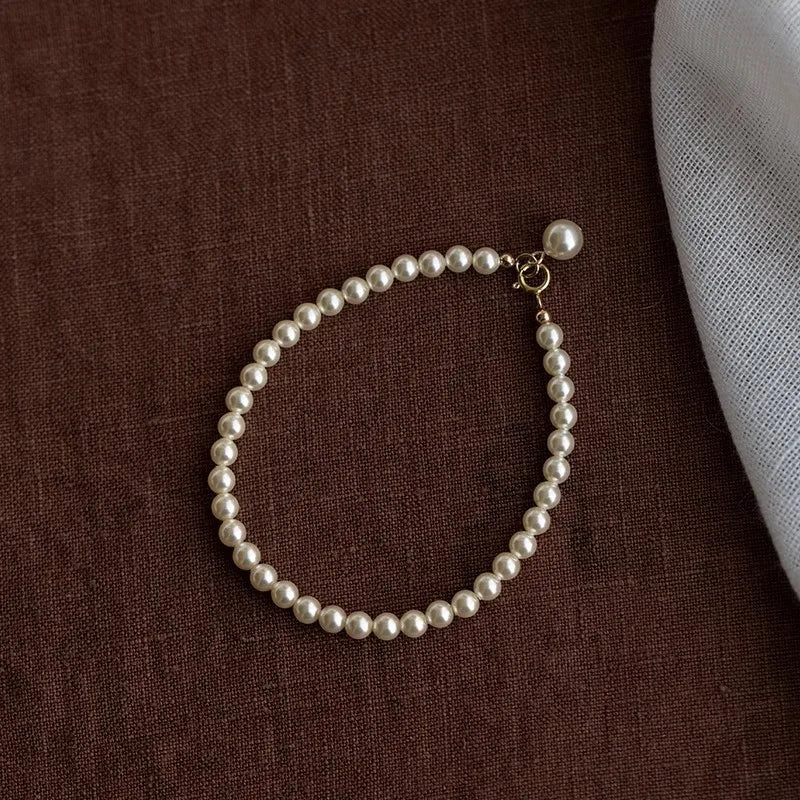 سوار PANJBJ من الفضة الإسترلينية عيار 925 عالي الجودة للنساء مصنوع من خرز الحب الكوري مجوهرات حلوة هدية شحن مباشر