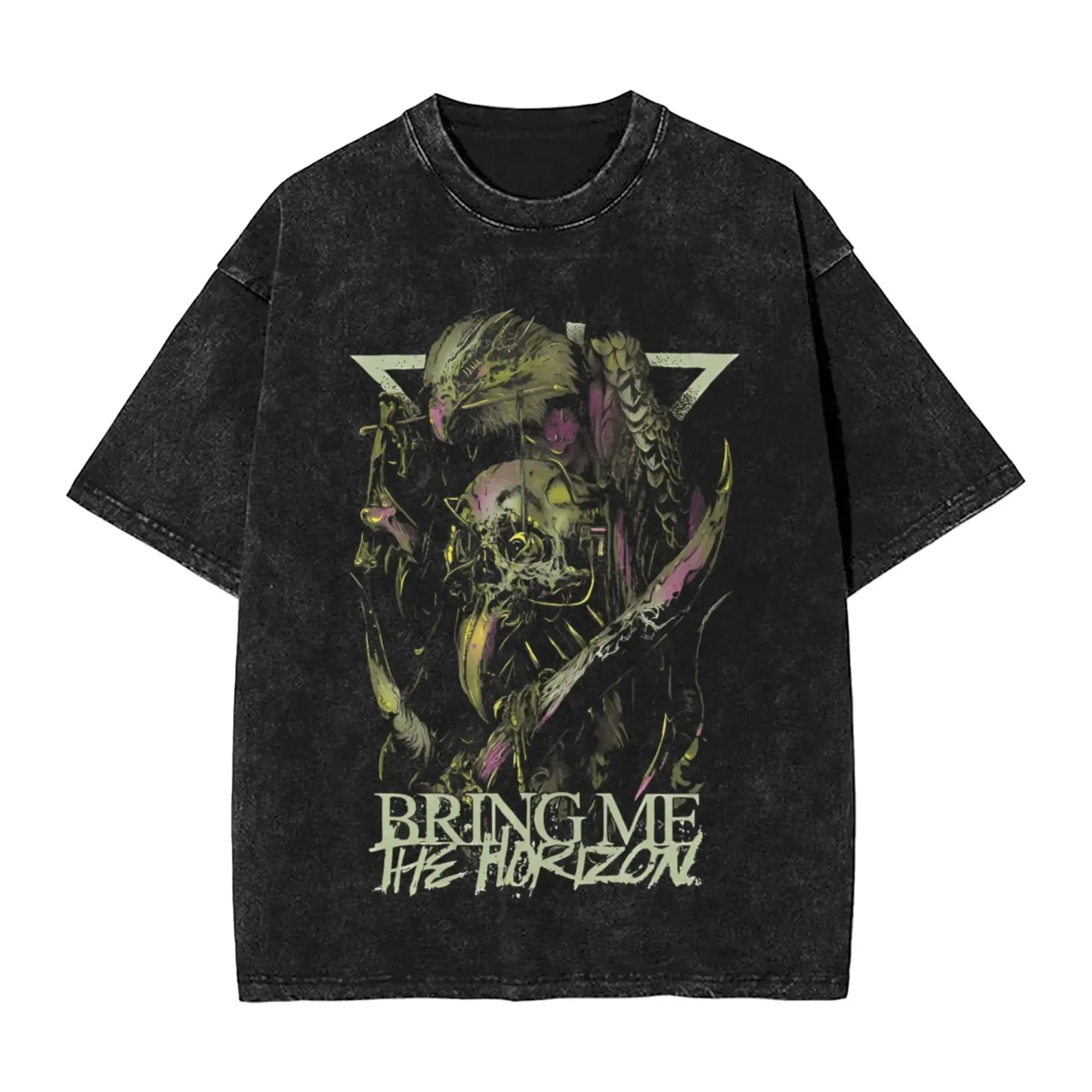 تيشيرتات فرقة الروك Bring Me The Horizon لمحبيها، تيشيرتات BMTH المغسولة العتيقة، تيشيرت صيفي بريطاني جديد، تيشيرتات قطنية عتيقة فضفاضة