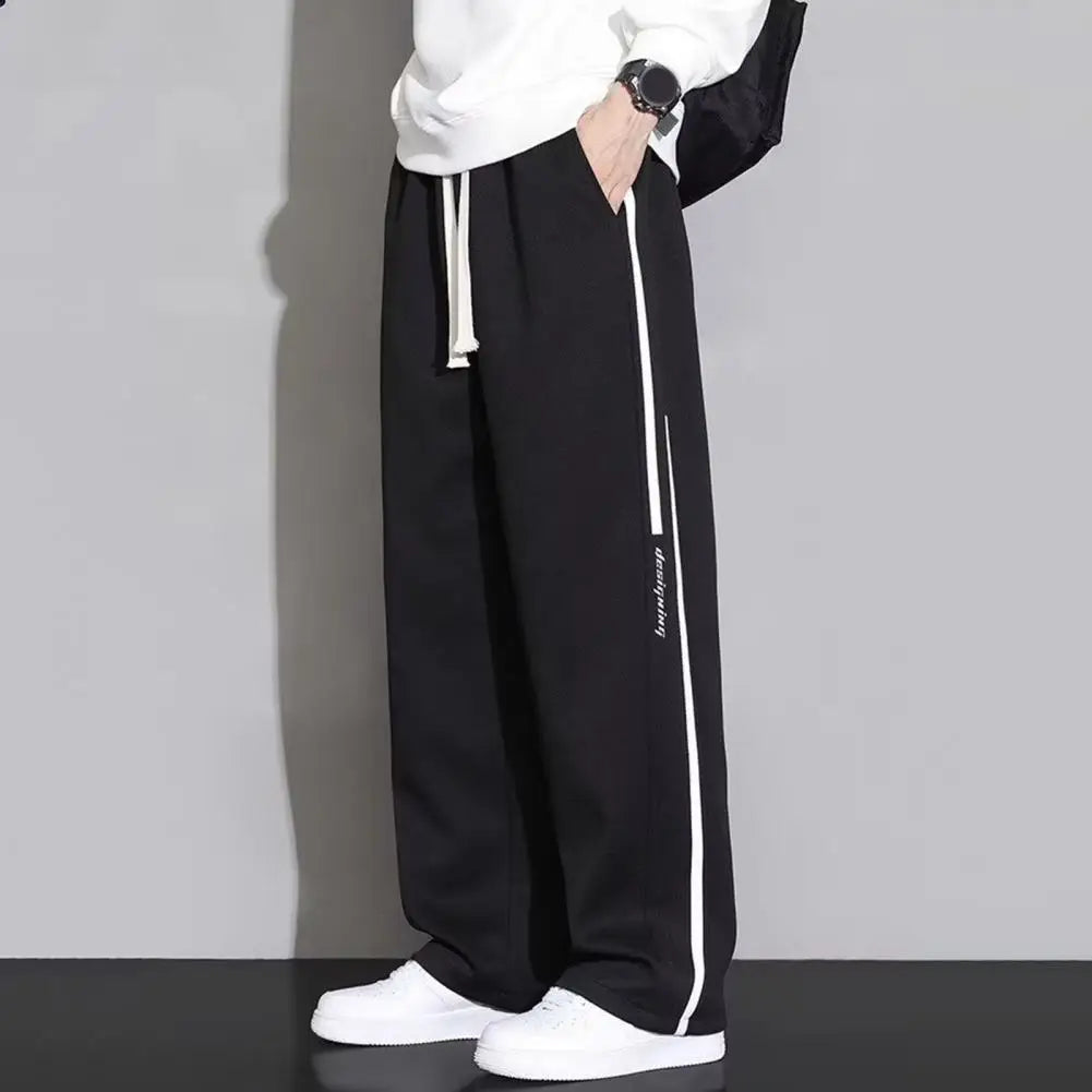 Summer New Sweatpants Men Joggers Wide Leg Pants Neutral Breathable Loose Outdoor Quick Drying Fabric Fashion Casual Trousers