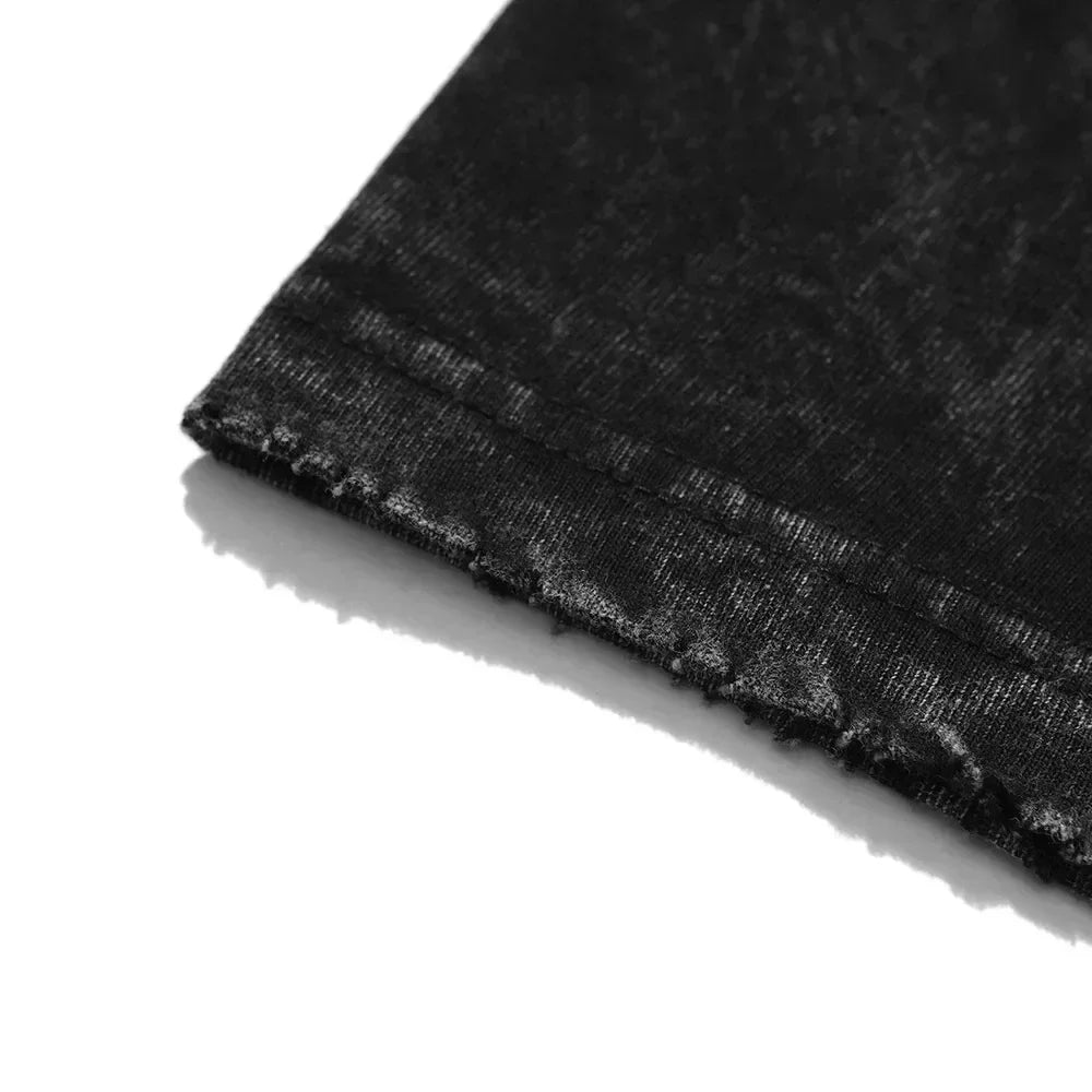 تي شيرت رجالي ونسائي مطبوع عليه Bring Me The Horizons تي شيرت مغسول بتصميم عصري من The Dog Rock Music Band تي شيرت معدني مطبوع عليه ملابس قطنية بمقاسات كبيرة