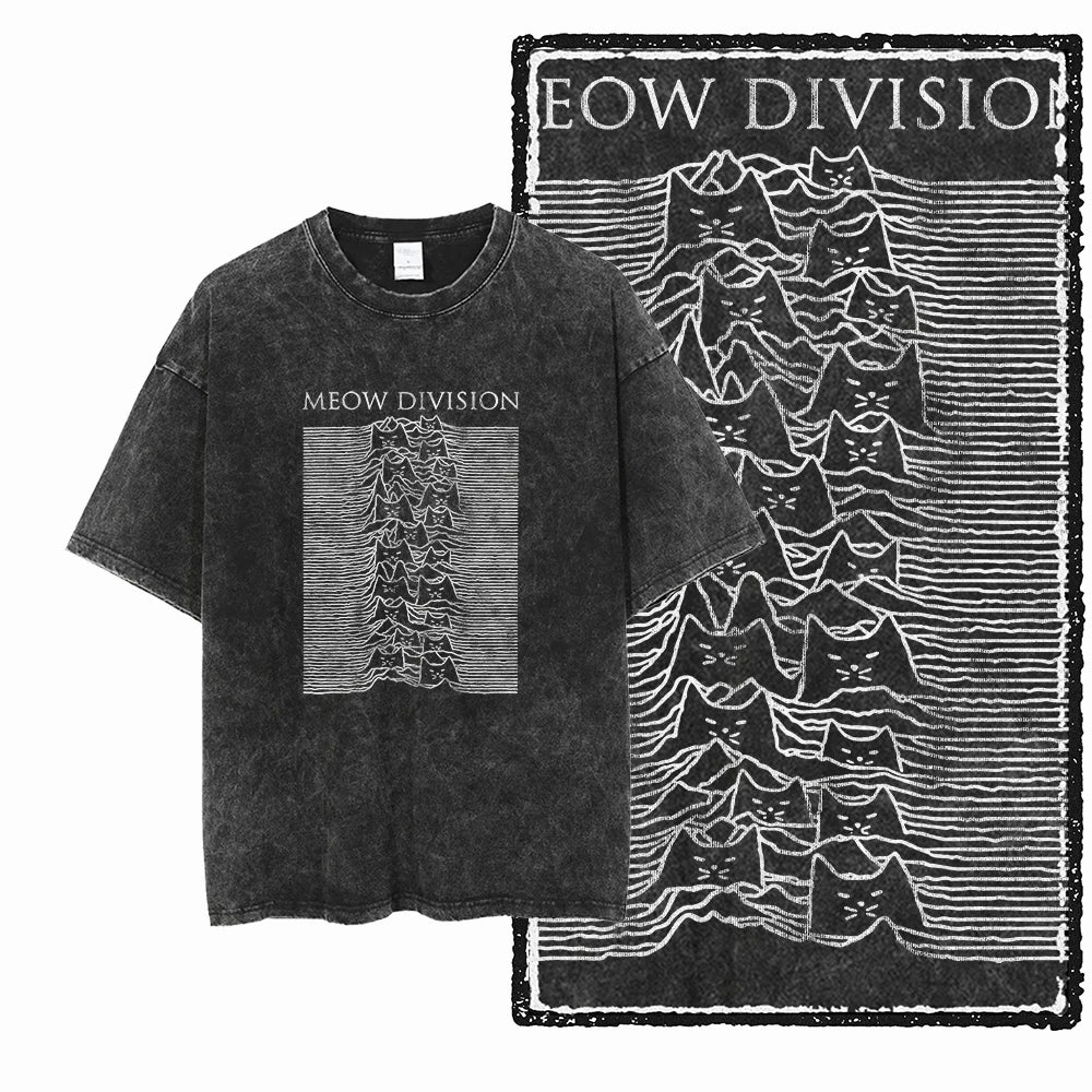 تيشيرت قطني مطبوع عليه قطة من COOLMIND DB، بتصميم حصري للجنسين، مغسول بحمض، برسومات مميزة، مناسب لملابس الشارع العصرية، متوفر بمقاسات كبيرة.