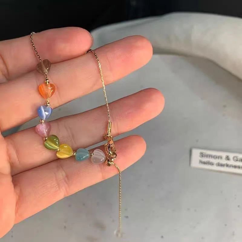 سوار PANJBJ من الفضة الإسترلينية عيار 925 عالي الجودة للنساء مصنوع من خرز الحب الكوري مجوهرات حلوة هدية شحن مباشر