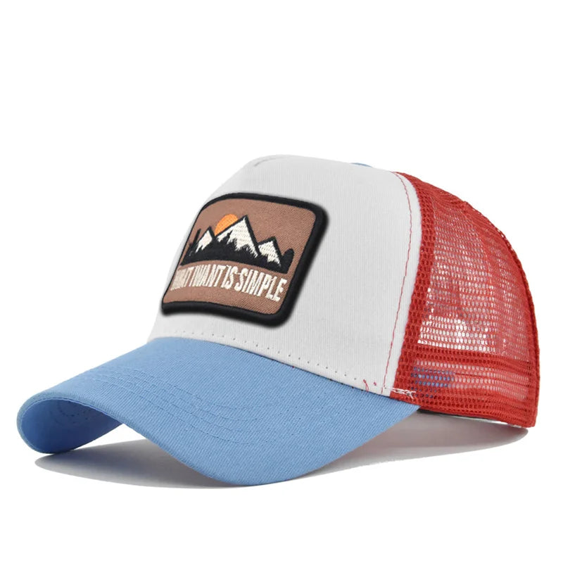 قبعة بيسبول مطرزة بشبكة قابلة للتهوية للنساء والرجال لعام 2025، قبعة واقية من الشمس للرياضات الخارجية وركوب الدراجات والسفر وقبعة شمس للأب